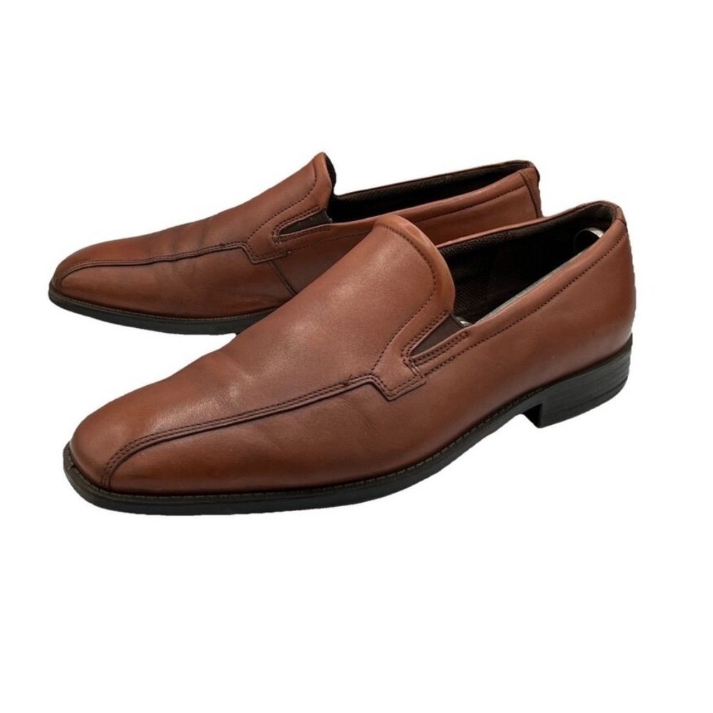 Ecco Edinburgh Bike Toe Loafer Men’s Size EU 45 US 11 Cognac Brown